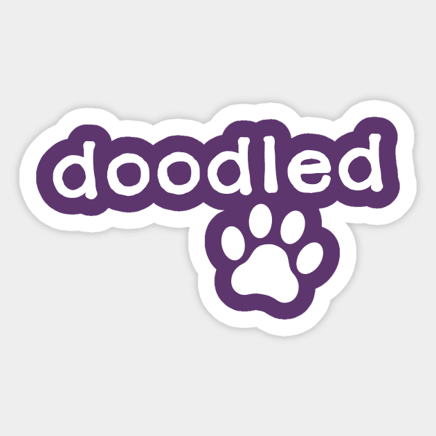 doodled with large paw print Sticker by chapter2